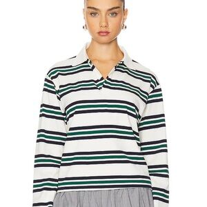 Lioness Black and White Striped Long Sleeve Top